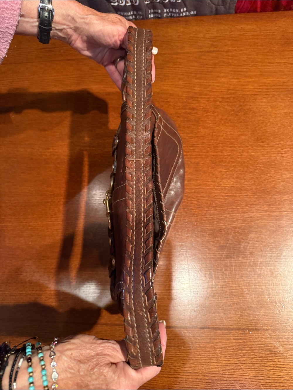 Vintage Coach 11226 Horsebit Ergo Shoulder Bag and Satin Coach Brand Lining - Picture 6 of 8